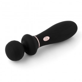 Черный вибратор So Divine Relax Portable Massage Wand - 24 см.