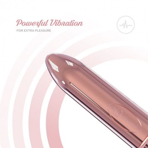 Розовая гладкая вибропуля So Divine Halo Bullet Vibrator - 8 см.